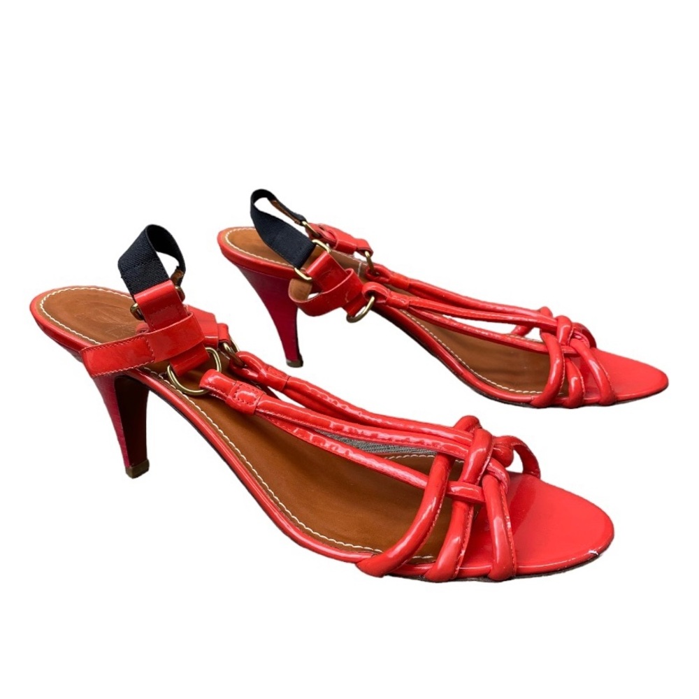 Lanvin Summer 2010 Patent Strappy Sandals Size EU 41/US 10